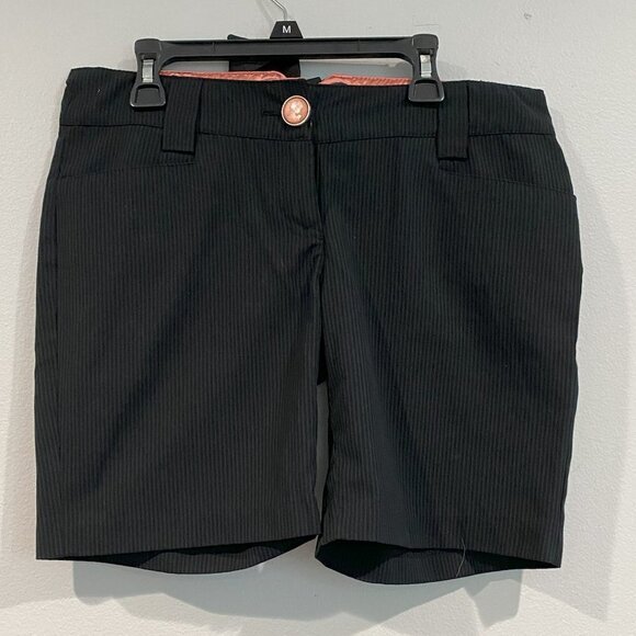 Black Striped Shorts with Bow in Back - Picture 1 of 8